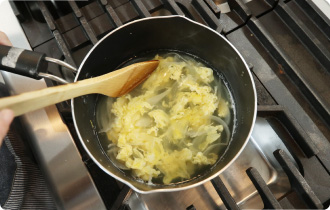 ふわとろサボテン入り卵スープのレシピ2